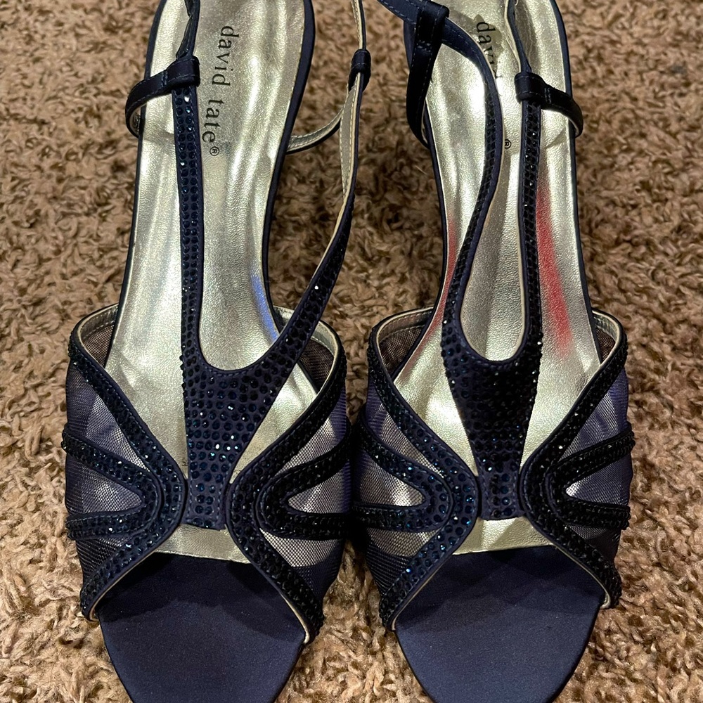David Tate Navy Blue Pumps